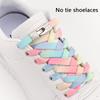 Diamond Cross Lock Shoelaces Rainbow Elastic Flat Laces Sneakers Without Ties Kids Adult No Tie Shoe Laces Rubber Bands Shoelace