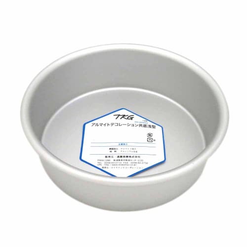 Endo Shoji Commercial TKG Aluminum Anodized Decorative Pan with Bottom, 11-inch, Shallow, Aluminum, WDK8108