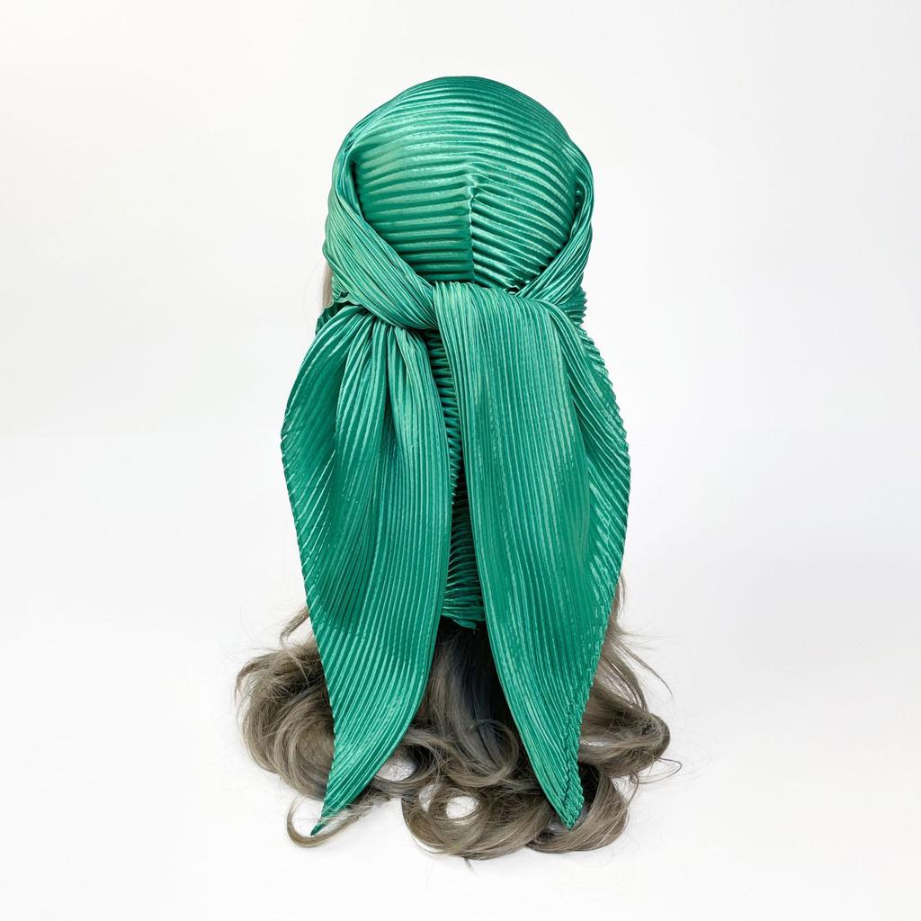 Fashionable New Versatile Headscarf Large Square Scarf Solid Color Scarf Women'S Simulated Silk Satin Scarf