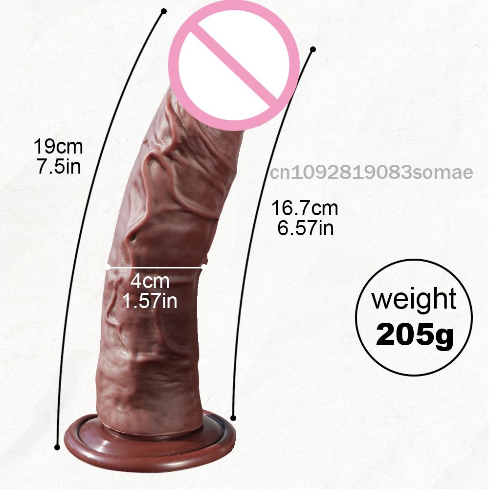 Realistic Dildo for Women Silicone Beginner G-spot Anal Stimulation Dildo with Strong Suction Cup for Adult Sex Toy Masturbator