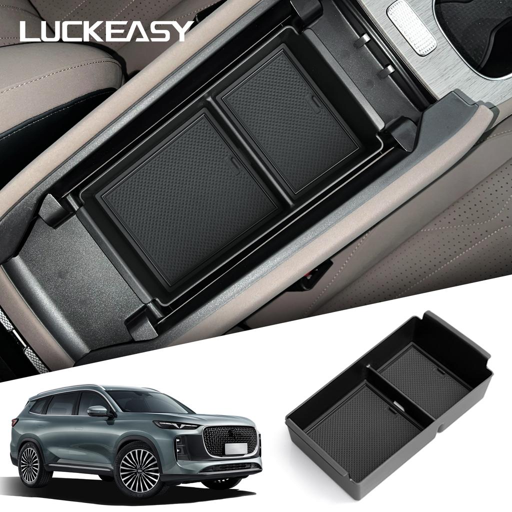 LUCKEASY Left Drive for Chery Tiggo 8 Plus / FULWIN T8 2025 Car Armrest Storage Box Accessories Center Console Storage Tray