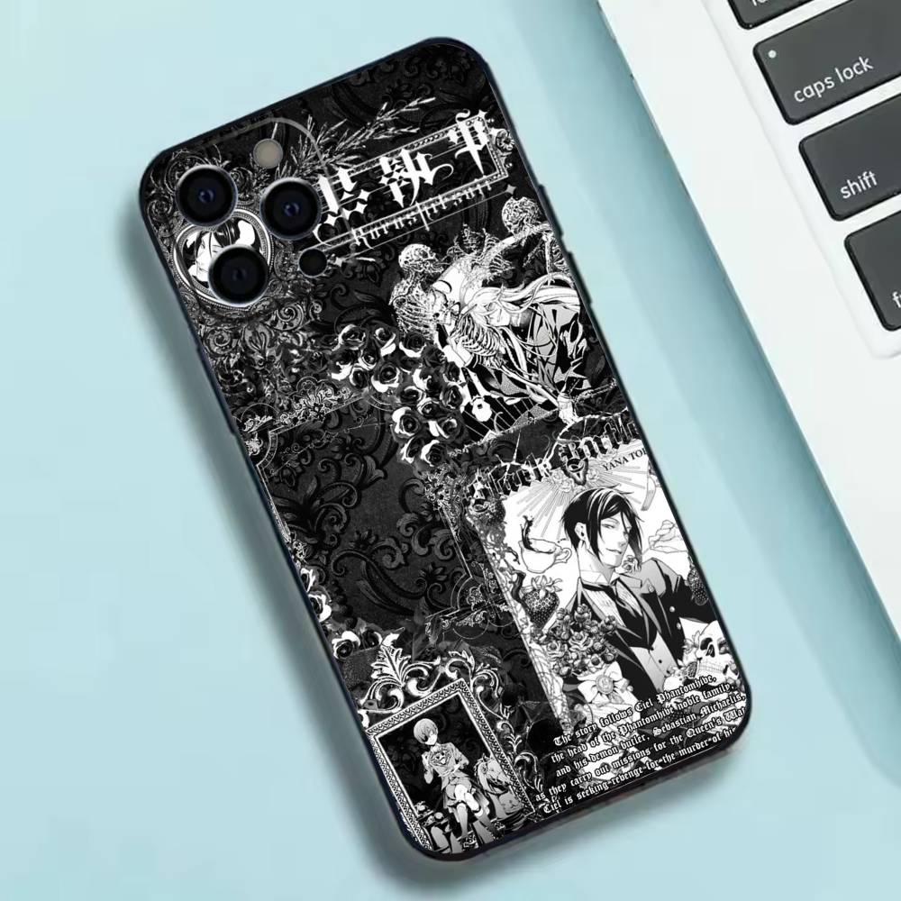 Anime B-Black Butler  Phone Case Silicone Soft For IPhone 17 16 15 14 13 12 11 X XR Plus Pro Max Plus
