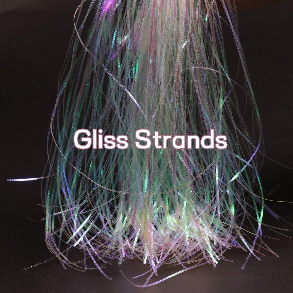 Fish Scale Tying Flash Tinsel Simulates Gliss Glow Strands Corrugated Flash Strands  Jig Hook