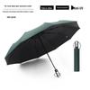 Extra-Large Automatic Black Men's Sunshade & Rain Umbrella - Sturdy, Foldable, Customizable with Thickened Design