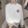 High-End Pure Cotton Men'S Trendy Long-Sleeved T-Shirt Bottoming Shirt Heavy Printing Men'S Clothing Simple And Versatile