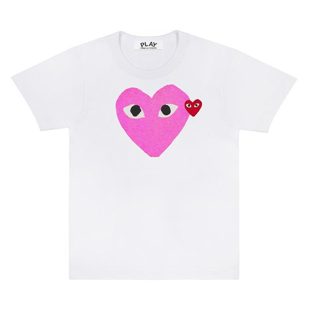 Cross-border American Trendy Brand Bestseller Heart-shaped Unisex 3D Printed Crew Neck Simple Casual Loose Short-sleeve T-shirt