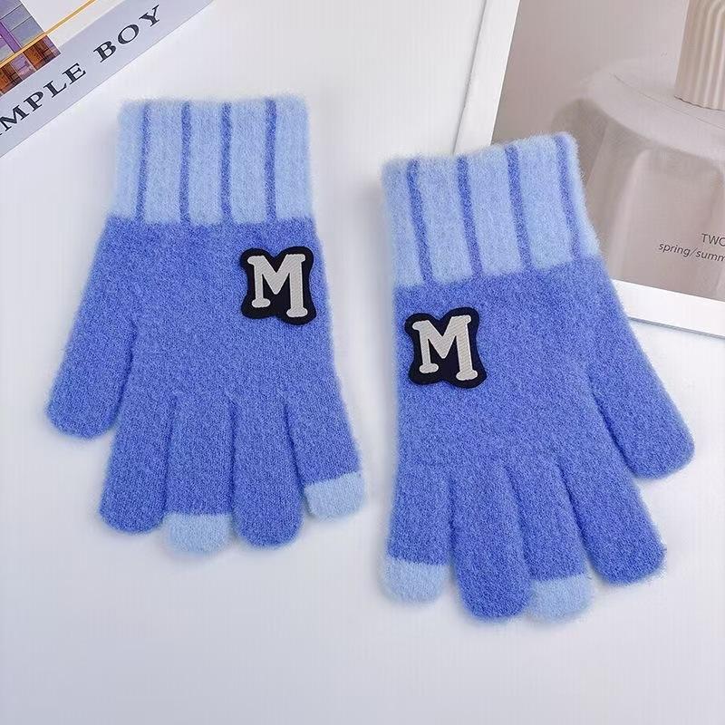 

Зимние теплые перчатки для мальчиков в корейском стиле с пятью пальцами, с раздвоенными пальцами, для студентов, для езды на велосипеде, для защиты от холода, из бархата, с закрытыми пальцами average size