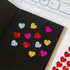 10 Sheets Laser Small Heart Stickers Glitter Shiny Red Gold Silver Valentine Stickers Diy Journal Diary Decoration Stickers