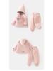 DUUDUU Baby Girl Padded Set: New 2025 Korean Style Cotton Outfit for Toddlers - Autumn/Winter.