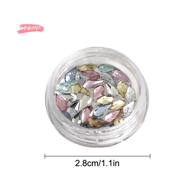 30Pcs Irregular-Shaped Drill Nail Art Rhinestones 3D Crystal Pearl Stones for DIY Manicure Decorations Accessories