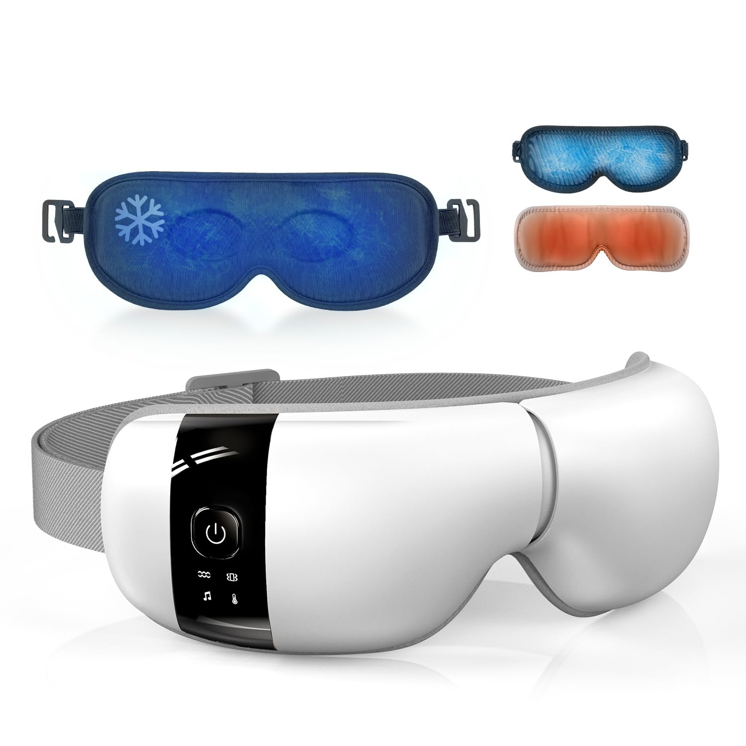 

HuBDIC Premium Eye 2025 Новая гелевая подушечка с подогревом и охлаждением Пневматическая Bluetooth Графеновая для глаз Под наблюдением специалиста по сну Поддерживает лучше Включает японский белый