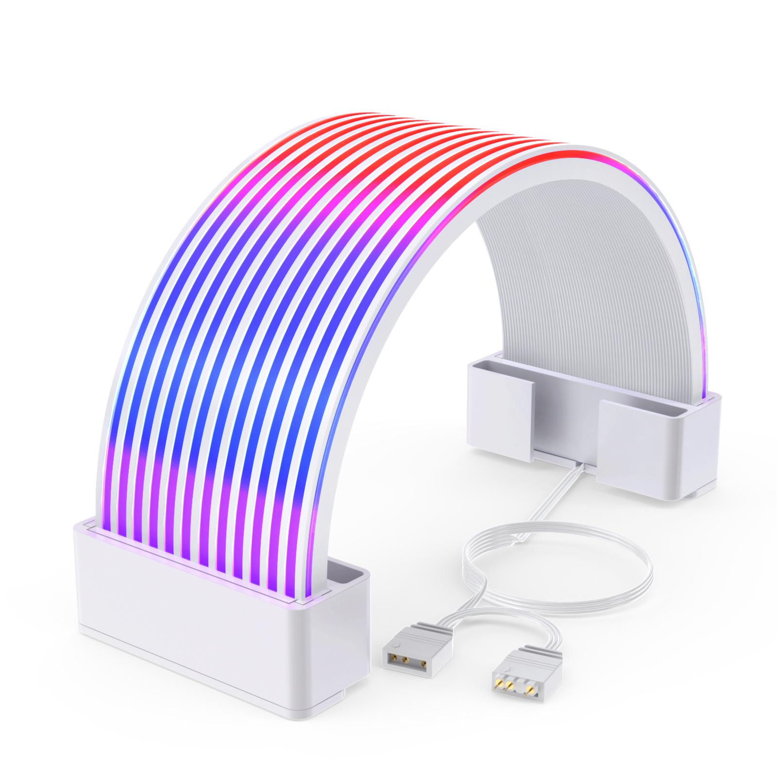 

ARGB Lighting Power Cable for Desktop Motherboard with Soft Light Strip and Single Crystal Copper Aviation Plug