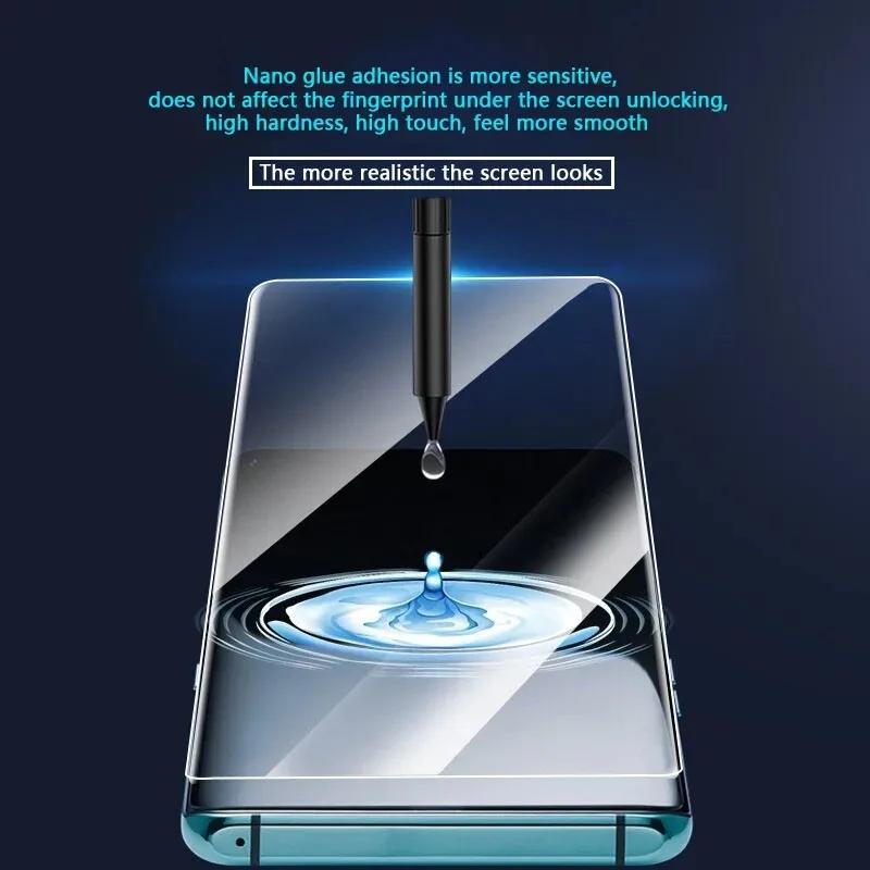2 StückGebogene Hochwertige Vollkleber UV Gehärtetes Glas Für VIVO X100 X200 X50 X60 X70 X80 X90 Pro Displayschutz IQOO 9 10 11 12 Pro