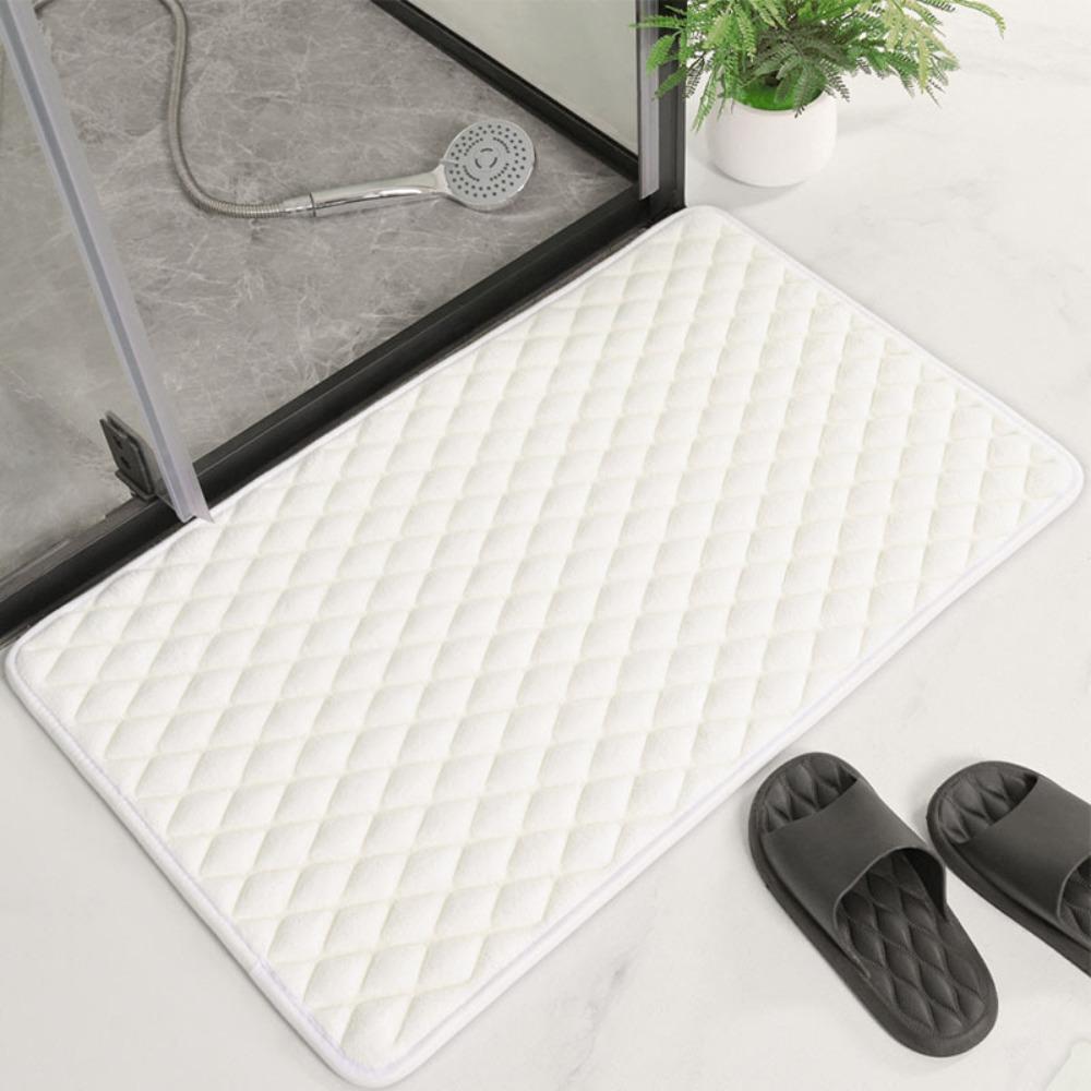 Spugna Bagno Cashmere Ispessimento Tappetino Bagno Tappeti Antiscivolo In Lavabo Vasca da Bagno Tappeto da Pavimento Zerbino per Sala Doccia Imbottitura 3D in Memory Foam