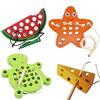 Toddler Educational Wooden Cheese & Mouse Lacing Toy