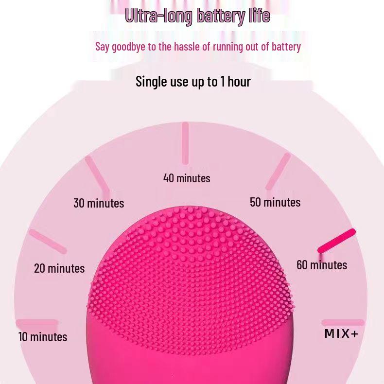 Silicone Sonic Facial Cleanser - Vibrating, Waterproof & Rejuvenating Massage Tool