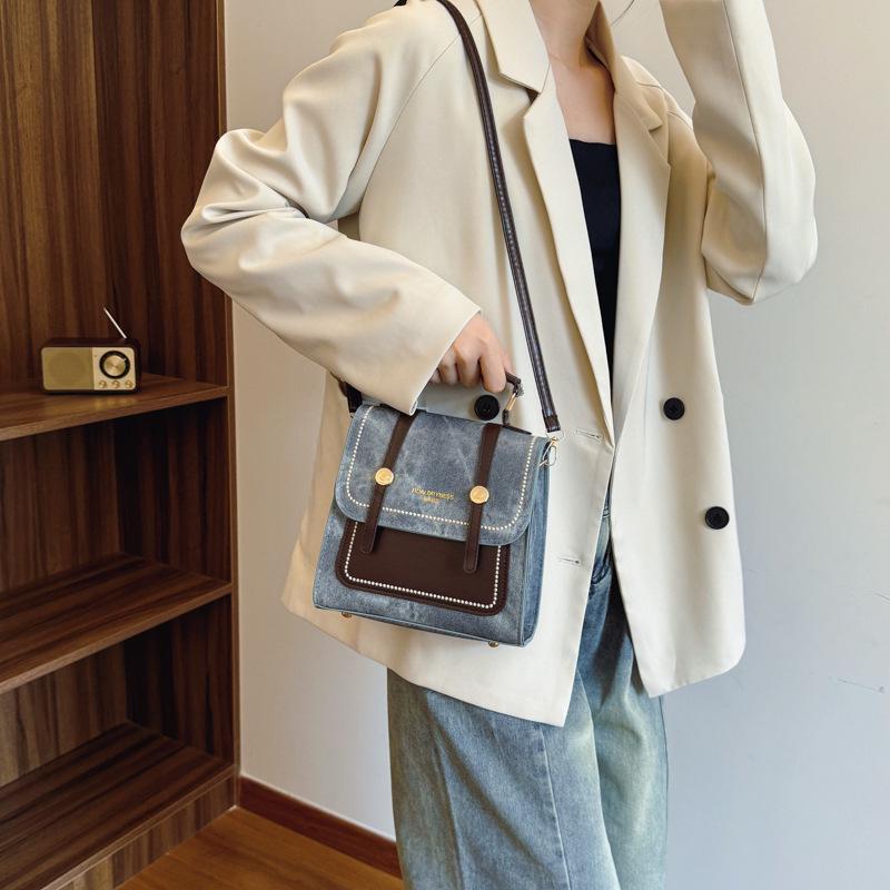 Korean Retro Large Capacity College-Style Crossbody Handbag Backpack (2025)