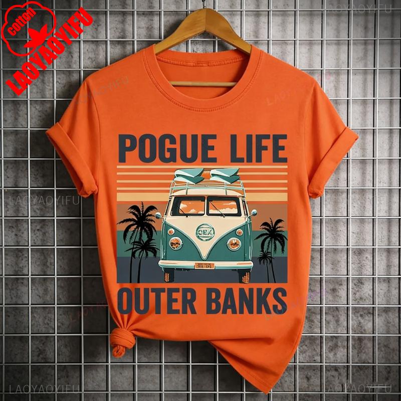 Vintage 90s Bootleg Style Pogue Life Outer Banks Gifts for Man and Women Unisex TShirt Hipster Street Fashion Shortsleev