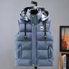 Mens Thickened Warm Casual Sleeveless Cotton Padded Vest Winter Autumn Fashion Outerwear