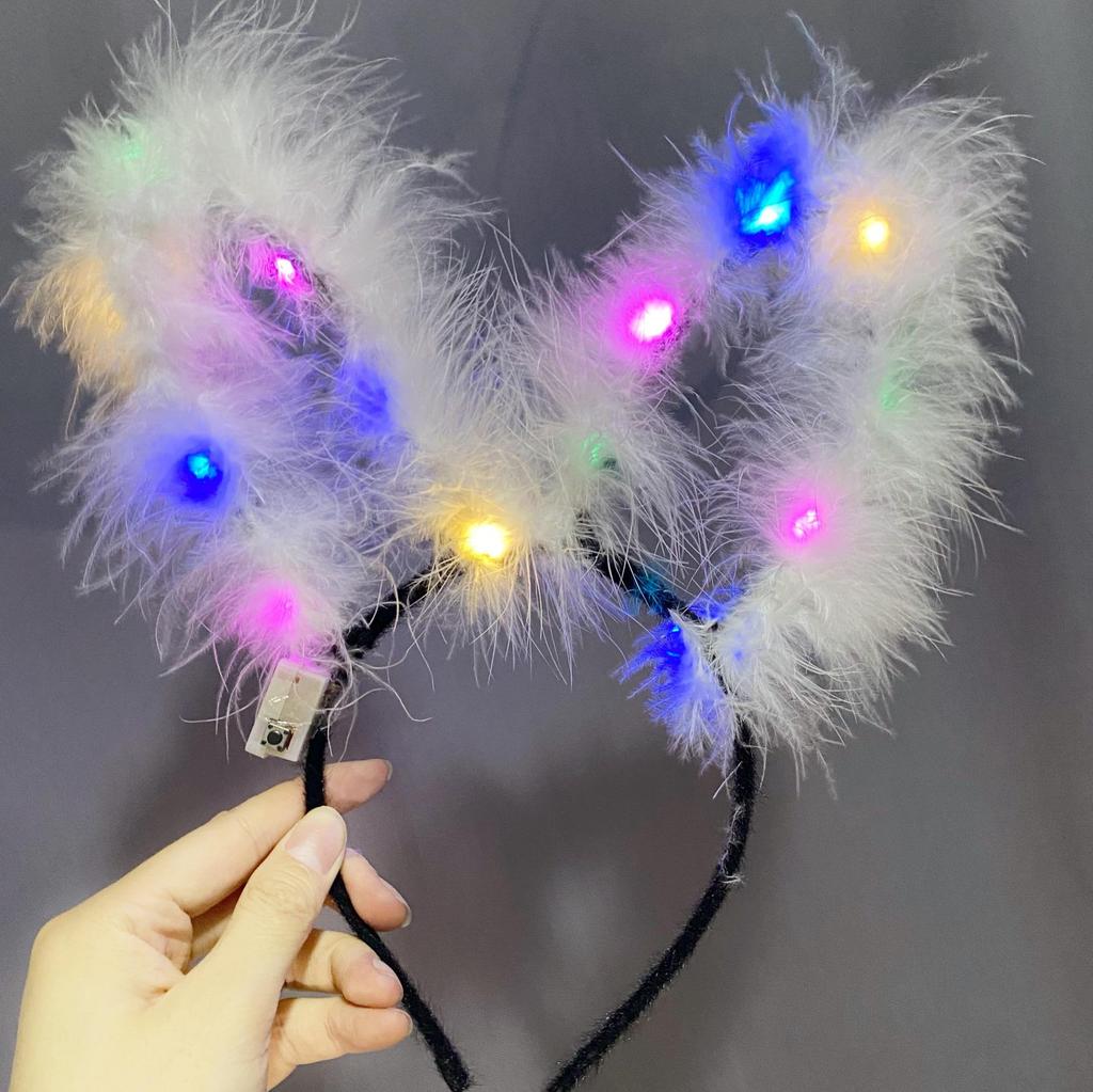 Luminous Feather Rabbit Ears Headband - Graduation Gift