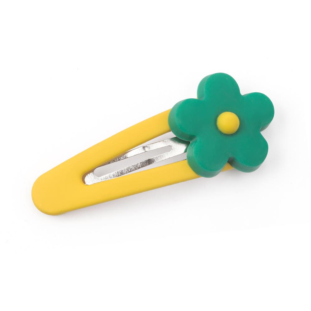 Hyunya Style Candy-Colored Flower Hairpin, Colorful Sweet Flower One-Word Clip Bangs Clip Edge Clip Female