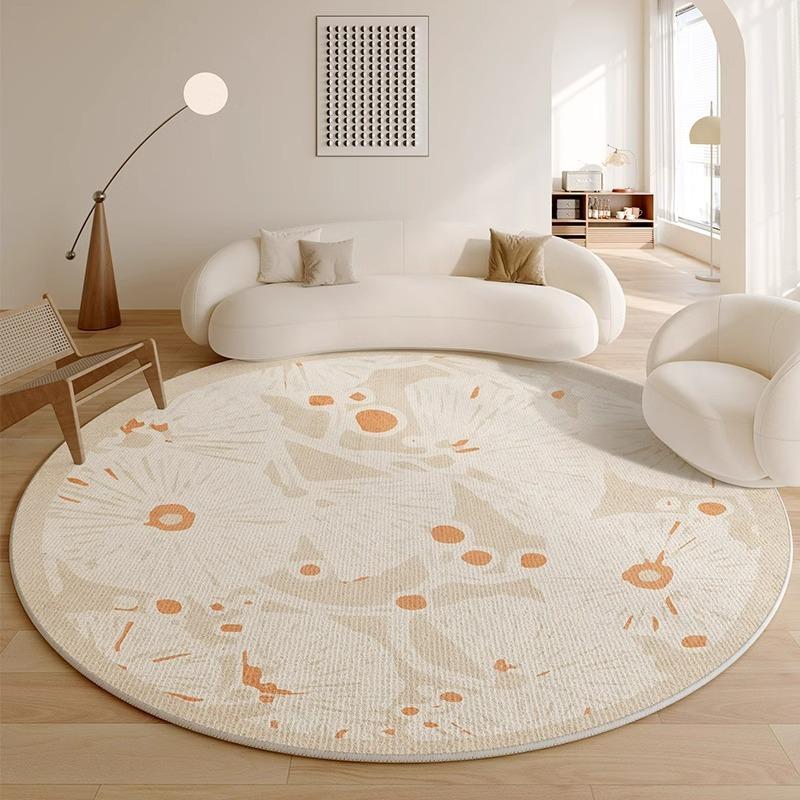 Klasyczny Okrągły Dywan Europejski Wzór Prostoty Okrągły Dywan do Salonu Mata Podłogowa Krzesło Stolik Kawowy Dekoracja Nocna Piękno