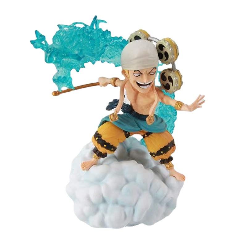 Anime One Piece GK God Enel Battle Ver. PVC Action Figure Statue Collection Model Kids Toys Doll Office Desktop Decor Gifts 11cm