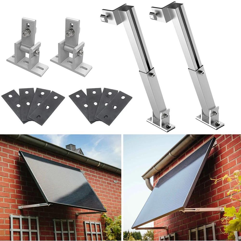 Solar Panel Foot Mount Bracket 15-30°Adjustable Photovoltaic Tilt Mount Bracket Solar Panel Fixing Support Kit For RV Roof Boat