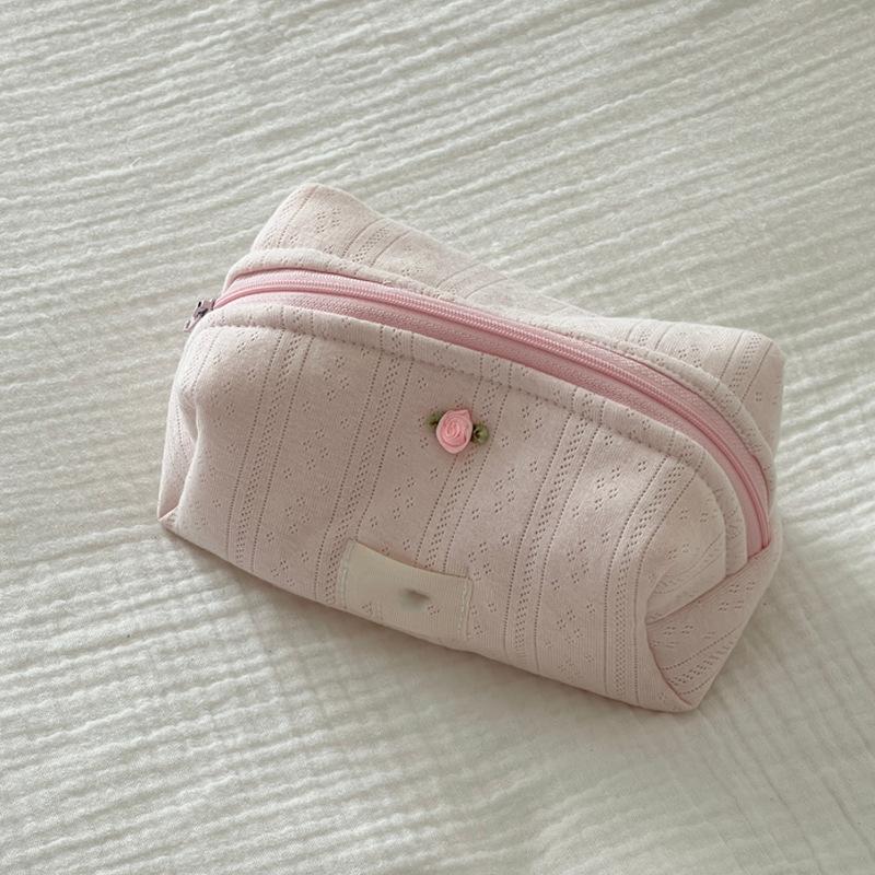 Japanese Solid Color Toilet Bag Travel Portable Lipstick Storage Bag Girls Cosmetics Zipper Bag Cosmetic Bag