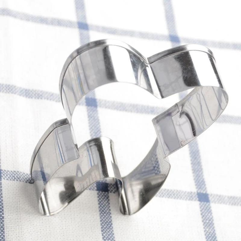 2pcs 3D Tooth Shape Cookie Cutter Stainless Steel Biscuit Tools Baking Cookies Molds Kitchen Cake Decorating Bakeware