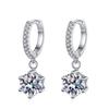 Trendy Tassel Imitation Moissanite Six-Claw 1-Carat Earrings for Women
