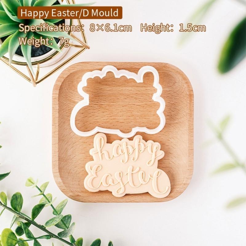 Plastic Material Cookie Mold DIY Cookie Stamps Easter Themed DIY Biscuit Moulds