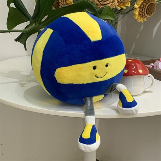 Plush Doll Cartoon Volleyball Soft Elastic Washable Cuddling Toy Sofa Car Seat Bed Decoration Throw Pillow Office Nap Pillow