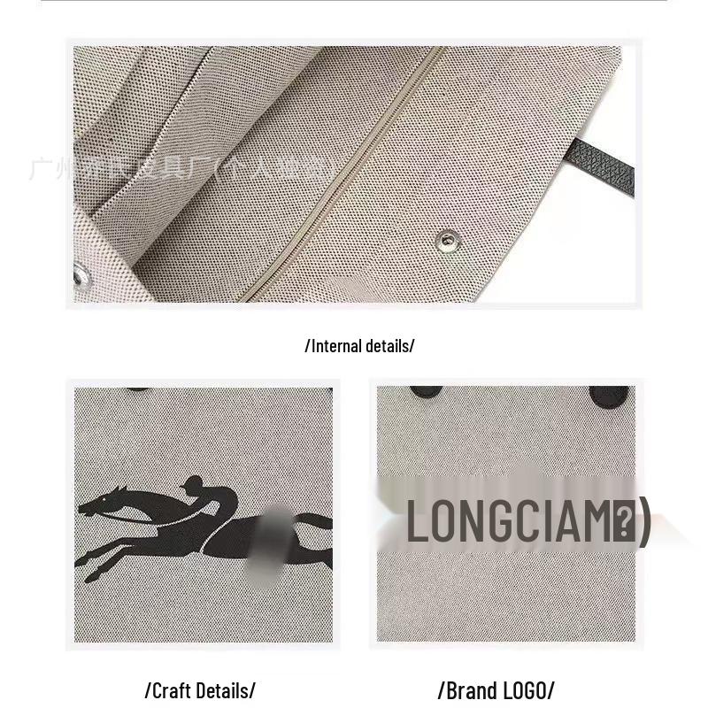 High-Quality Dragon Inlay Bamboo Joint Women's Crossbody Tote - Large Capacity Canvas Commuter Bag