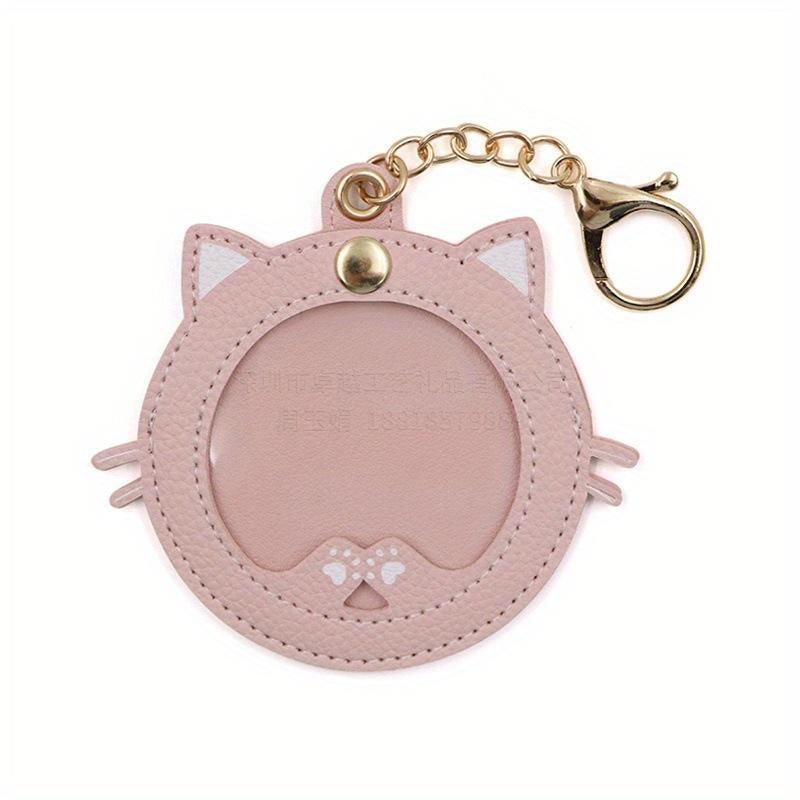 

Кошачья сумка для значков, защитный чехол для значков аниме 58 мм, брелок для ключей, женский кожаный брелок для автомобиля, мотоцикла, кулон, подарок на день рождения 1pc