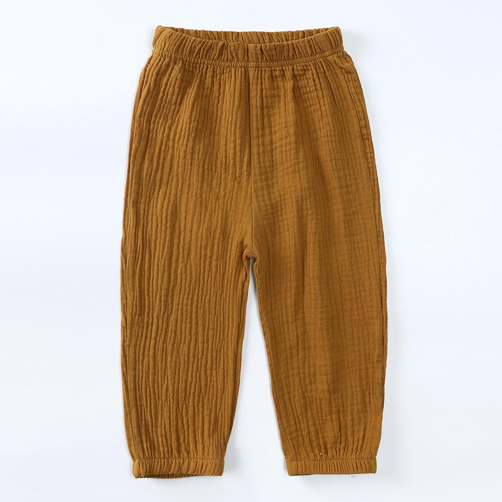 Kids' Summer Korean-Style Double-Layer Cotton Gauze Mosquito-Repellent Retro Pants