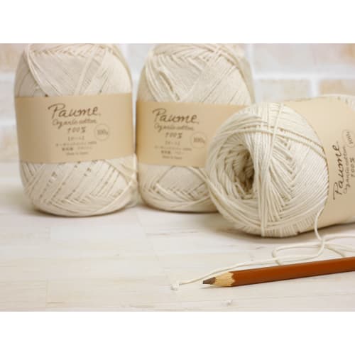 Hamanaka Pom Solid Cotton Baby Wool Thick Col.411 Cream 100g Approx. 280m 2410