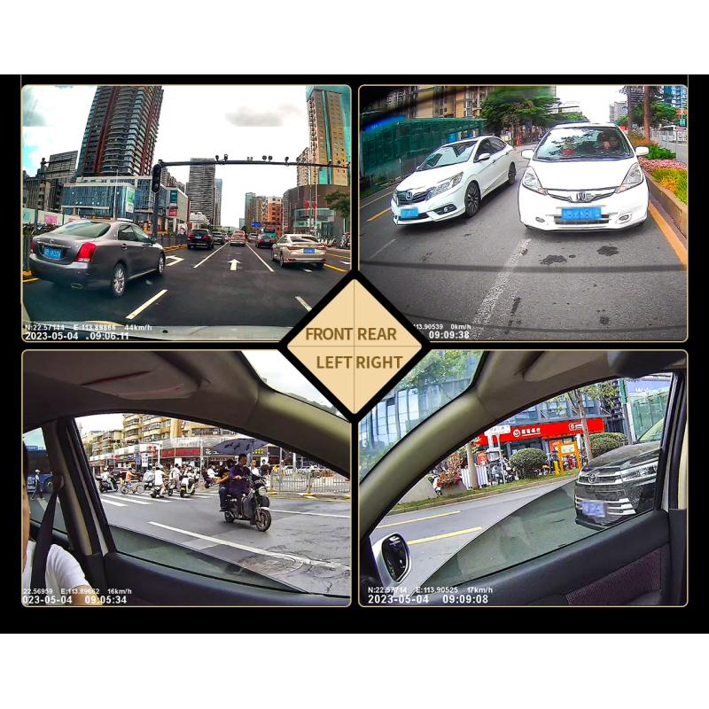 TiESFONG Car Dash Cam 4 Channel A99 FHD 1080P For Car DVR 360°Auto Video Recorder Night Vision WiFi Support 24H Parking Monitor