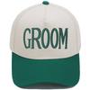 GROOM BRIDE Embroidered Color-Block PVC 5-Panel Trucker Hat European/American Men's/Women's Couple Wedding Party