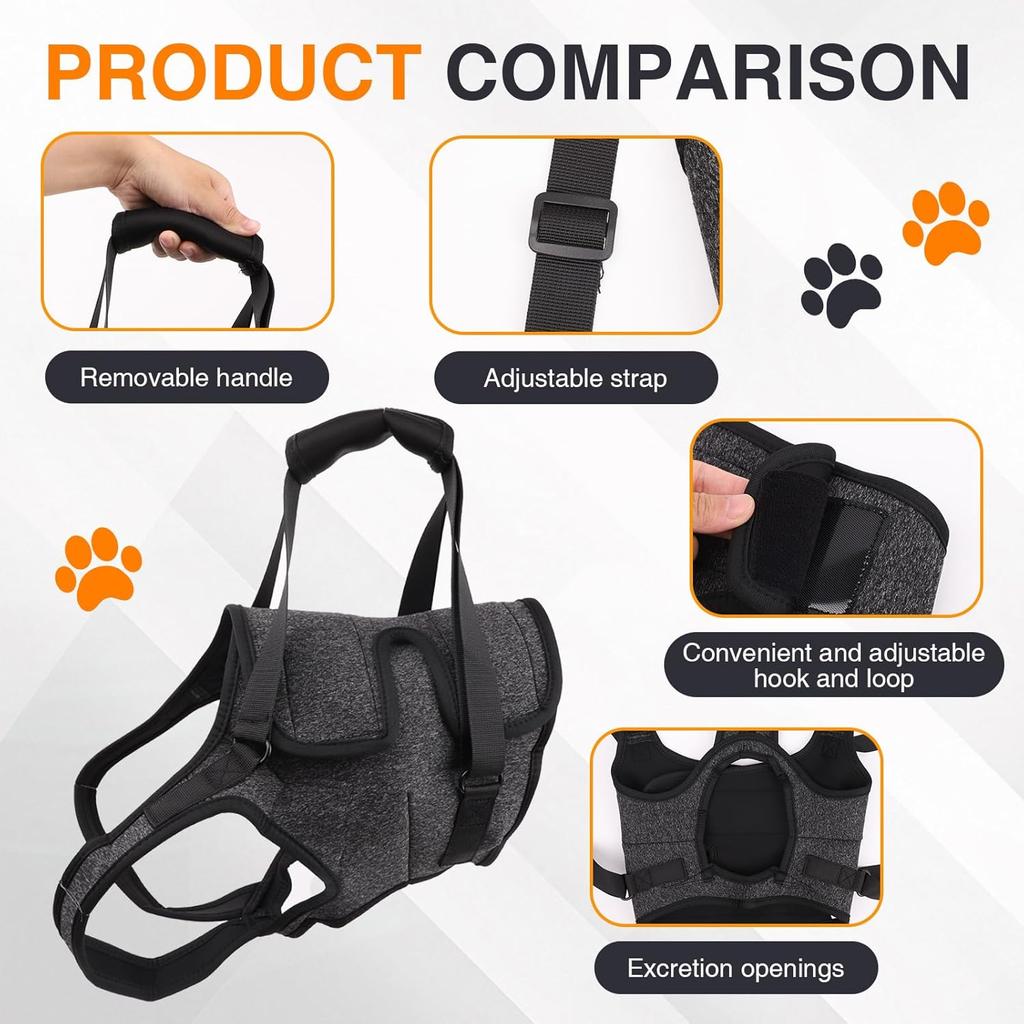 Dog Sling for Large Dogs Hind Leg Support, Adjustable Lift Harness for Medium Large Elderly Dogs Rear Leg Support (Size XL)