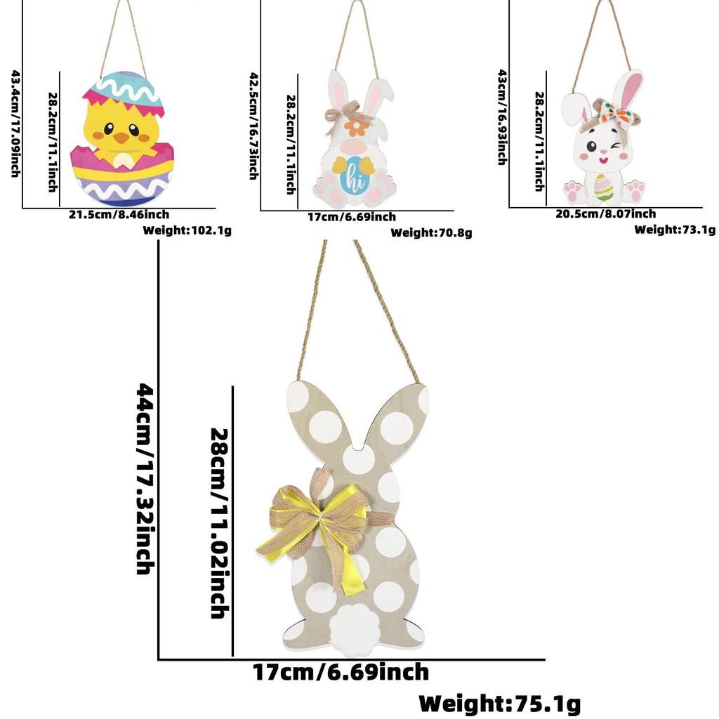 Egg Delightful Easter Chicken Wooden Door Hanger For Holiday Celebrations And Decor