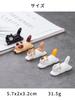 Chopstick Cat Cute Tabletop Decorative Japanese Set of "Watsu Life" Rests, Design, Ceramic, Accessories, Gifts, Tableware, 6x2.5x1.5cm (Running Cat,