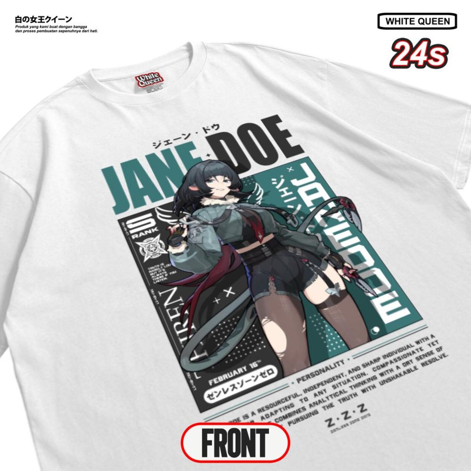 Jane Doe T-Shirt – Zenless Zone Zero Anime Graphic Tee, Unisex Otaku Gamer Apparel 3XL