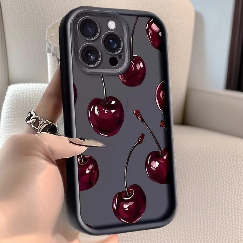 Cherry Design Phone Case for iPhone Pro Models - Japanese, Korean, European, American Style