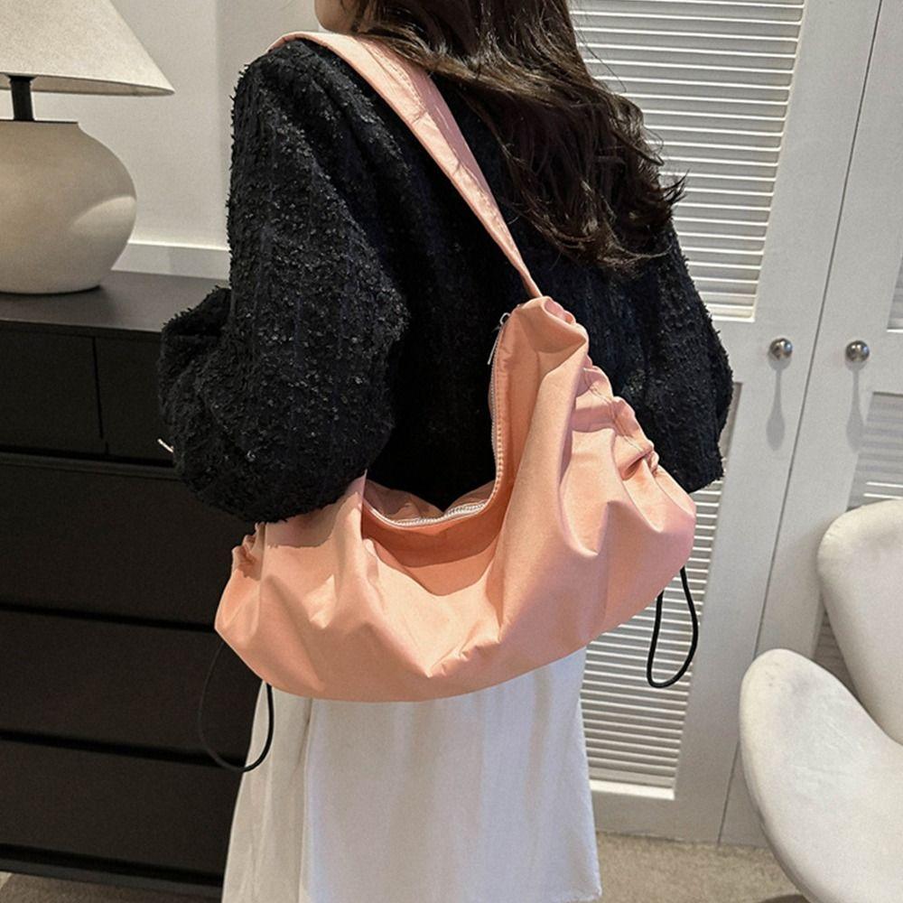Fashion Canvas Shoulder Bags Solid Color Large Capacity Messenger Bag Totes Bag Women Female