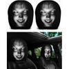 Ghost Face Headrest Covers, SCA Face Printing Auto Seat Universal Elastic Models Headrest Protector(2PCS)