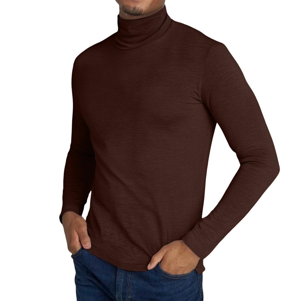 Men  Self-Cultivation Base Layer Shirt Middle Collar Long Sleeves T-Shirt