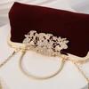 Modische Damen-Handtasche Diamant-Design Zarte Abendtaschen Dinner Jubiläum Hochzeitsfeier Clutch-Taschen mit langer Kette