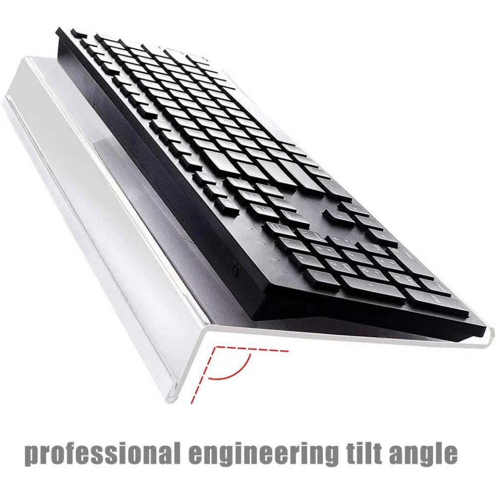 Ergonomic Design Computer Keyboard Holder Clear Keyboard Tray Acrylic Keyboard Stand Office Desk