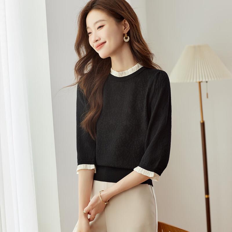 

Srcr Women s Slim Fit Jacquard Wool Blend Sweater M